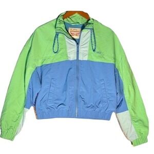 Levis Womens Celeste Windbreaker Jacket Full Zip Lined Size XS Colorblock